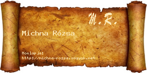 Michna Rózsa névjegykártya